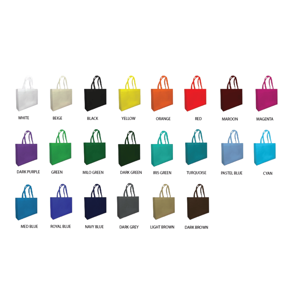 A3 non woven bag colour chart